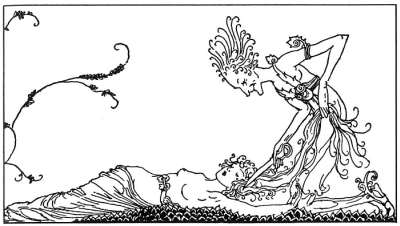 Sif and Loki. The Children of Odin, The Book of Northern Myths, by Wolly Pogany, 1917. 